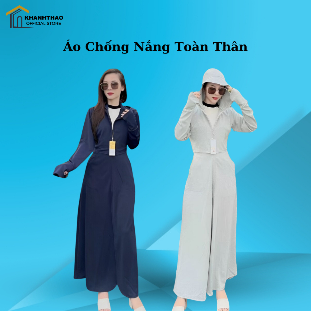 Áo choàng chống nắng 2 lớp, Áo chống nắng croptop toàn thân nữ chống tia uv chất liệu dày dặn thoáng mát - K209 | BigBuy360 - bigbuy360.vn