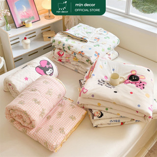 Chăn Hè Đũi Xơ Đậu Nành Soybean Fiber Mịn Decor, Mền Hè Chần Bông Mỏng Mát Mềm 2mx2m3 Dùng Quanh Năm - Nhiều Hoạ Tiết