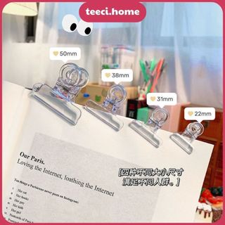 Kẹp Ảnh Giữ Giấy Kẹp Tài Liệu Trong Suốt Basic Kẹp Giữ Tài Liệu Văn Phòng Nhiều Kích Cỡ Kẹp Giấy Note TEECI G020