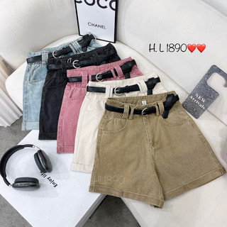 Quần sooc kaki jeans kèm đai đen hàng qcl1 ms271890