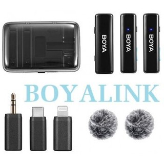 Microphone Boya link (2TX-1RX)  cho máy ảnh/ điện thoại