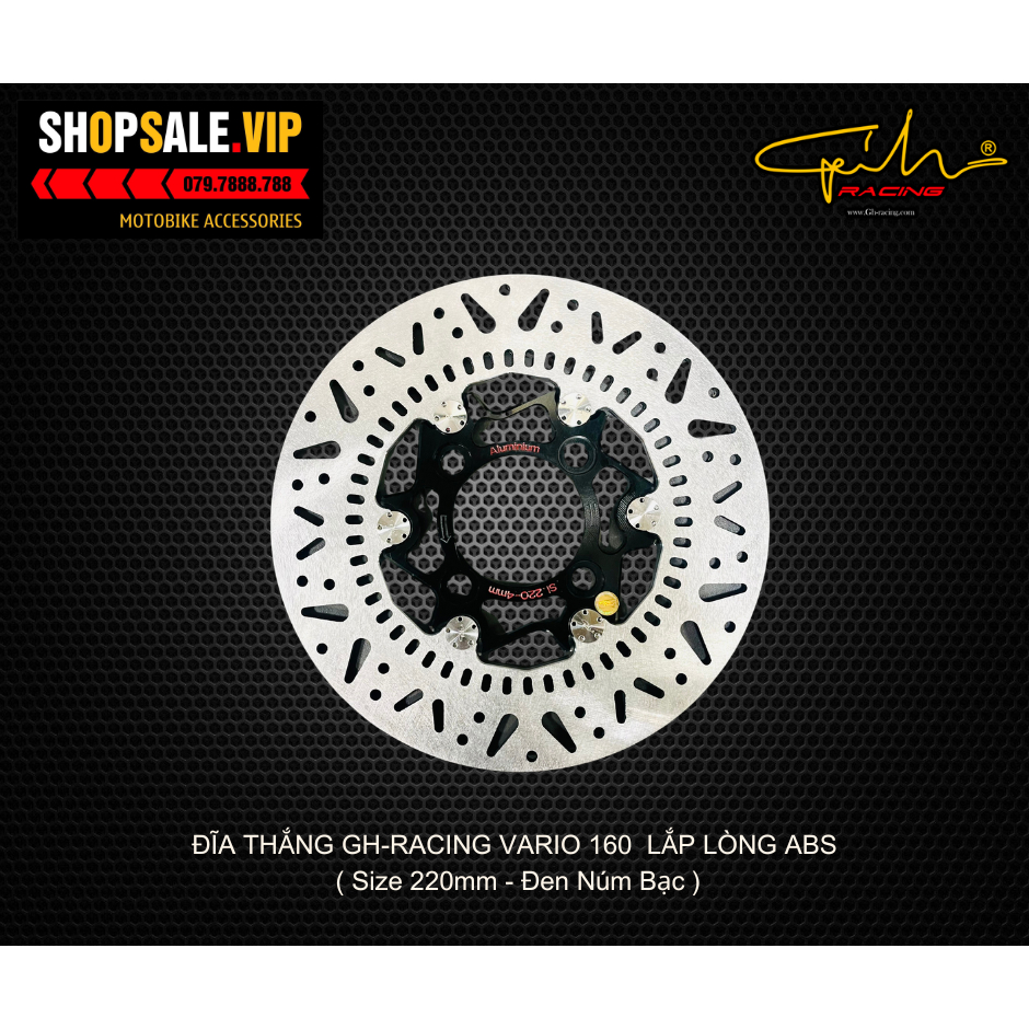 ĐĨA THẮNG GH-RACING VARIO 160  LẮP LÒNG ABS