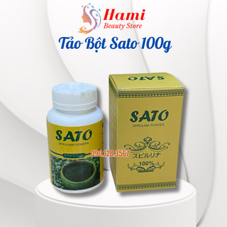 Cốm tảo xoắn sato dạng bột nhật bản 100gam cấp ẩm, trắng sáng da