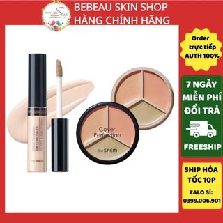 Kem Che Khuyết Điểm THE SAEM Hàn Quốc Cover Perfection Tip Concealer SPF28 PA++ Triệt Sắc Đều Màu Da