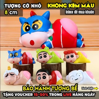 Tượng tô màu, SHIN NẰM KHOE MÔNG, size M, thạch cao trắng (Không kèm màu), luyện vẽ, decor