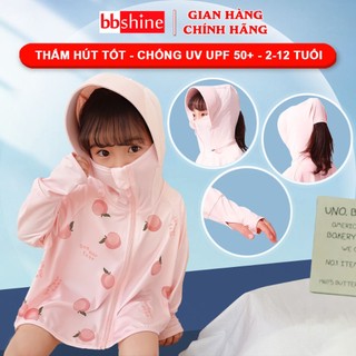Áo chống nắng cho bé 2-12 tuổi có mũ che cao cấp BBShine, Áo khoác chống nắng cho bé thoáng mát nhiều họa tiết - AK024