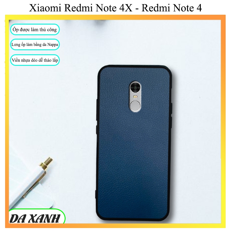 ỐP DA- ỐP ĐIỆN THOẠI LƯNG DA cho Xiaomi REDMI NOTE 4/NOTE 4X