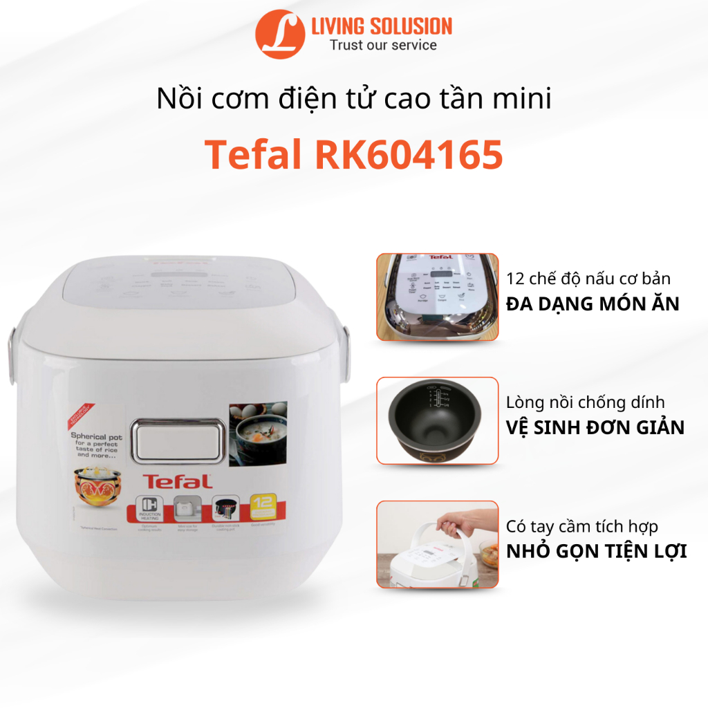 Nồi cơm điện tử cao tần mini 0.7L Tefal RK604165