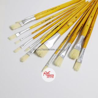 Cọ dẹp lông heo vẽ sơn dầu, vẽ acrylic, vẽ tường, cọ quét keo, quét hóa chất đủ size - asb177
