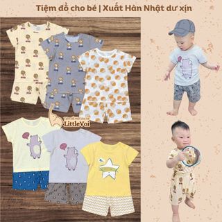 Bộ cotton bé trai & bé gái xuất Hàn dư xịn