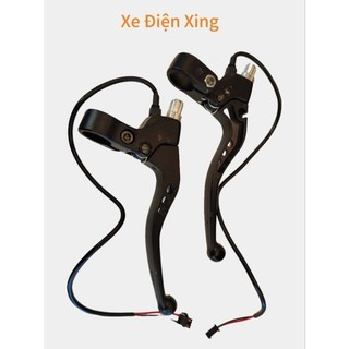 Đôi tay thắng 3 lỗ tay phanh xe đạp điện,xe máy điện có lỗ chân gương
