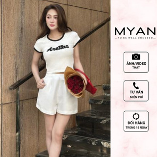 Quần Short Nữ MYAN Thiết Kế Ống Rộng 2 Ly Cao Cấp Màu Trơn Đen, Trắng, Kem, Nâu, Hồng Qvn042305