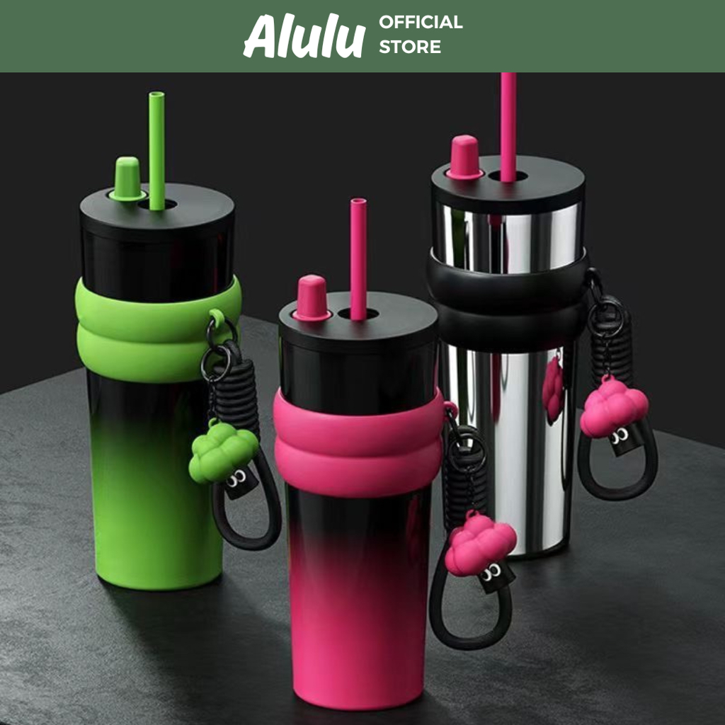 Ly Inox Giữ Nhiệt Charm Hoa 710ml - Alulu.store -ly Giữ Nhiệt Happy Makers Cups 710ml, Bình Nước Dun