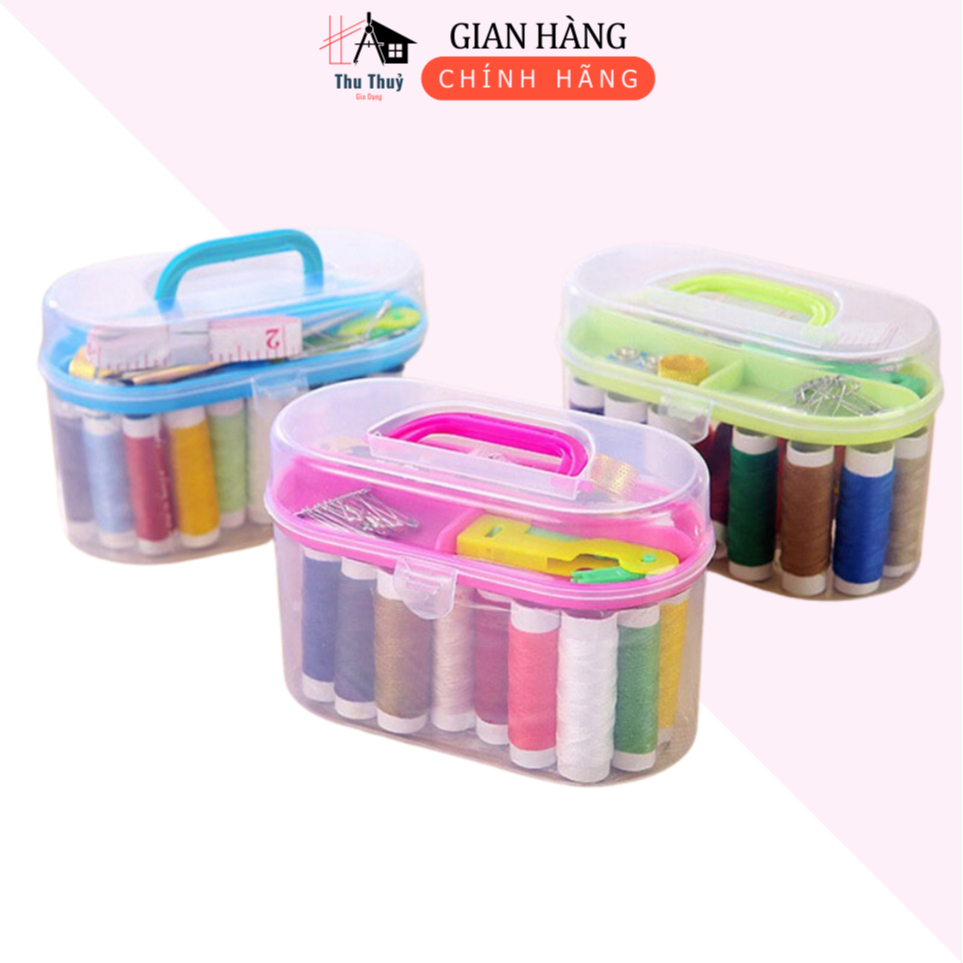 Hộp Kim Chỉ May Đồ Đa Năng Tiện Dụng 55 Món Phụ Kiện May Vá - Hộp Kim Chỉ Gia Đình Tiện Dụng