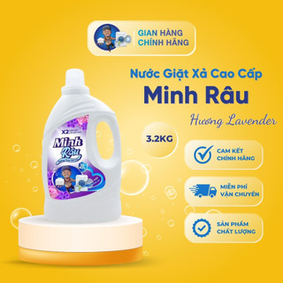 Nước Giặt Xả cao cấp hương Lavender Minh Râu 3,2 kg