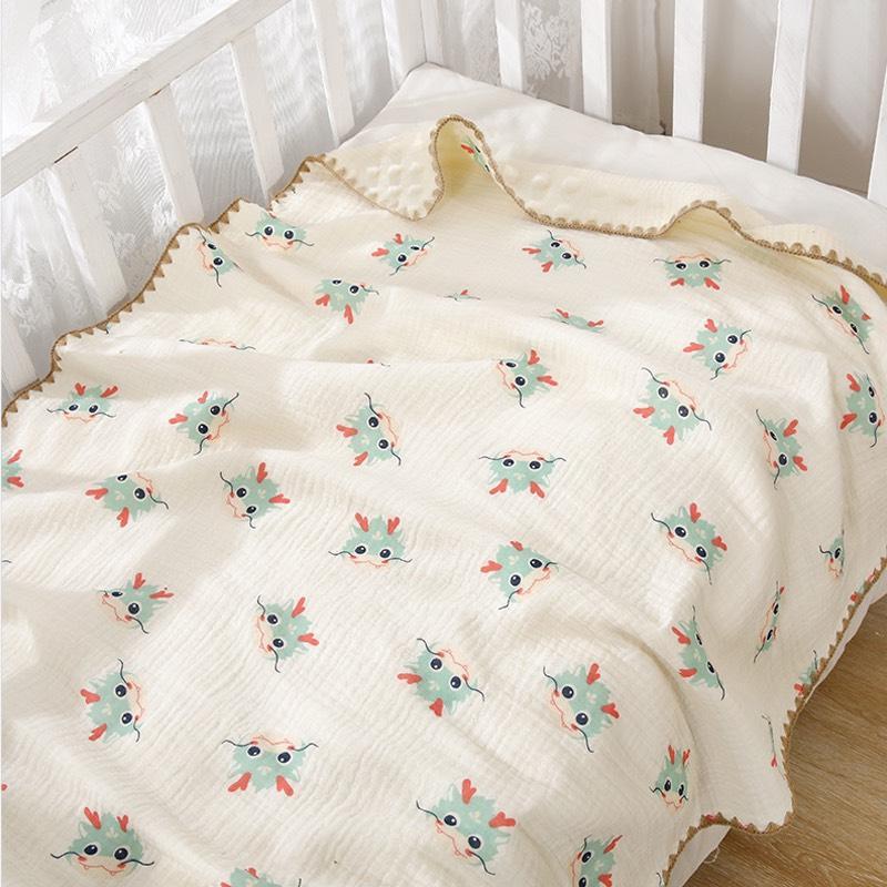 Chăn Muslin Hạt Đậu Mùa Hè Mềm Mịn Ấm Áp Kích Thước 1mx1m1 Doomi Baby - HT658