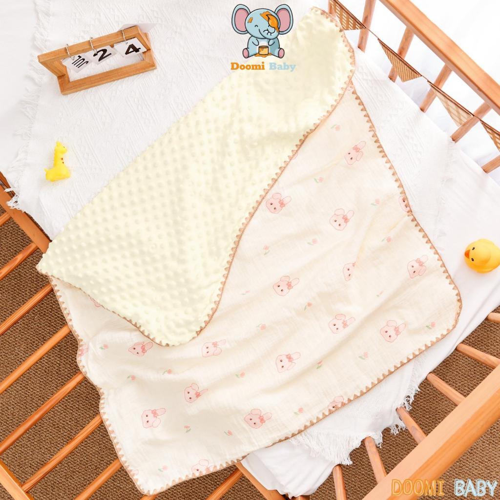 Chăn Muslin Hạt Đậu Mùa Hè Mềm Mịn Ấm Áp Kích Thước 1mx1m1 Doomi Baby - HT658