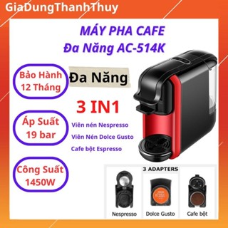 Máy Pha Cà Phê 3 IN 1 Viên Nén, Máy Pha Cafe Viên Nén AC514K