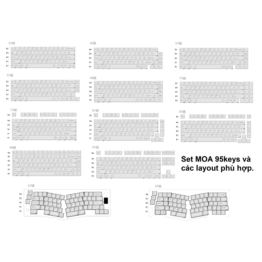 (Không phải bàn phím) Keycap MOA profile dễ thương, nhựa PBT Cat, Hamters, Puppy - In Dyesub | BigBuy360 - bigbuy360.vn