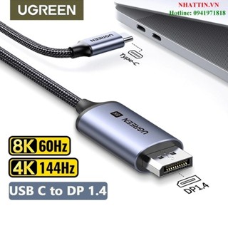 Cáp USB Type-C Thunderbolt ra Displayport 1.4 hỗ trợ độ phân giải 8K@60Hz Ugreen cao cấp