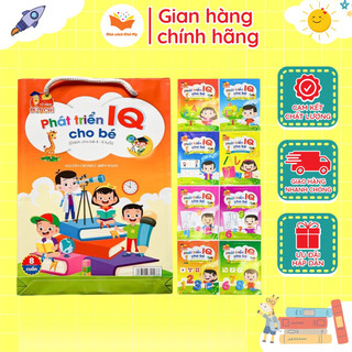 Sách - Bộ tập tô Phát triển IQ 4-5 tuổi bước đầu làm quen với toán và tiếng Việt 8 quyển