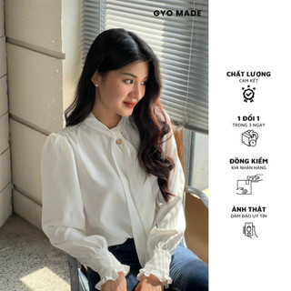 GYOMADE® - Áo sơ mi kiểu tay bèo công sở