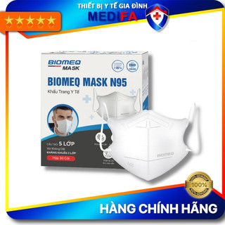  Khẩu Trang Y Tế BIOMEQ MASK N95 5 Lớp Vật Liệu Kháng Khuẩn Có Vải Không Dệt Xử Lý Tĩnh Điện Lọc Bụi Mịn & Chống Thấm 