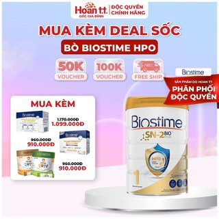 Sữa Bò Cải Thiện Tiêu Hóa Biostime SN-2 Bio Plus HPO - Sữa Bột Tăng Khả Năng Hấp Thu Cho Bé 800g