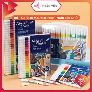 [HÀNG HOT HOT] Bộ màu 60/48/36/24/12 màu ACRYLIC Marker Ngòi Nhỏ đầu nhọn chống thấm nước dễ dang sử dụng