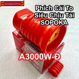 Phích Cái Cắm Điện - Phích Âm Siêu Chịu Tải A3000W-Đ SOPOKA Chịu Nhiệt Cao
