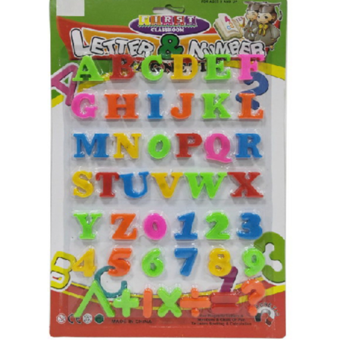 Bộ chữ và số nam châm bằng nhựa Tiếng Anh 8363-TA