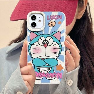 Ốp lưng iphone silicon lúa mì in hình doremon xanh - doremon hồng