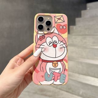 Ốp Lưng Iphone Silicon lúa mì in hình DOREMON XANH - DOREMON HỒNG