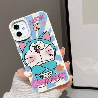 Ốp Lưng Iphone Silicon lúa mì in hình DOREMON XANH - DOREMON HỒNG