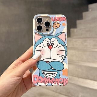 Ốp Lưng Iphone Silicon lúa mì in hình DOREMON XANH - DOREMON HỒNG