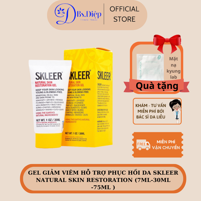Gel Giảm Viêm, Dưỡng Ẩm, Phục Hồi Da Skleer Natural Skin Restoration (30Ml )