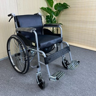 Xe lăn tay có đệm kèm bô vệ sinh NIKITA, cho người già người bệnh, chấn thương