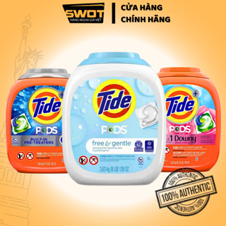  Thùng viên giặt Tide Pods Mỹ Viên giặt quần áo Tide Mỹ cao cấp sạch thơm bền lâu giữ màu quần áo 
