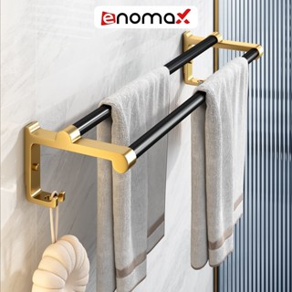 Giá treo quần áo Enomax không khoan tường, chất liệu nhôm không gian chống gỉ, tặng kèm kem keo dán (Eno 0138)