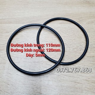 Gioăng cao su 110*5mm đường kính trong 110mm, đường kính ngoài 120mm, dày 5mm