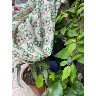 vải lụa satin in hoa sắc nét Vân Anh shop