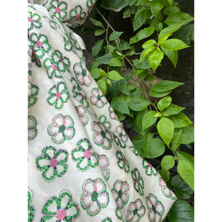 vải lụa satin in hoa sắc nét Vân Anh shop