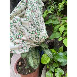 vải lụa satin in hoa sắc nét Vân Anh shop