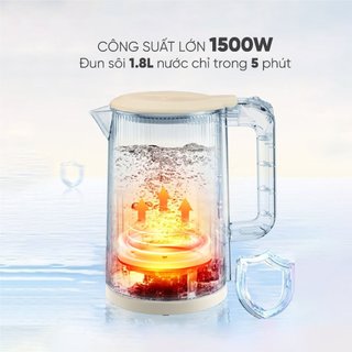 Ấm siêu tốc 2 lớp cách nhiệt goldsun dung tích 1.8l đun siêu tốc tự - ngắt khi sôi - gkt2611