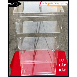 Tủ mỹ phẩm mica trưng bày size vừa (30x15x60 )- 4 tầng