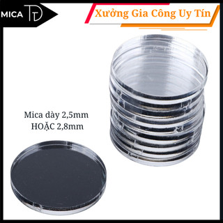 Đế mica tròn nhựa trong suốt - Tấm mica trong suốt