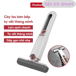 cây lau nhà tự vắt mini dài 25cm đầu mút bọt biển siêu thấm hút, chổi lau nhà thông minh gấp gọn 0227