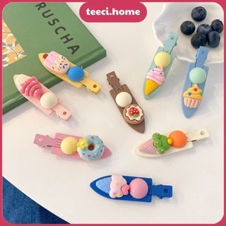 Kẹp Tóc Nữ Mini Hình Kem Dễ Thương Cài Tóc Bằng Nhôm Phong Cách Hàn Quốc TEECI G061