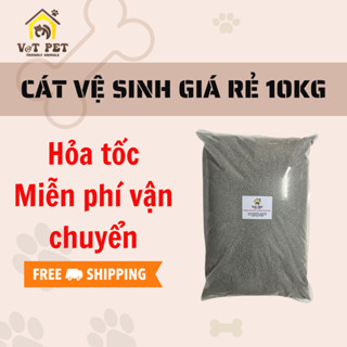  Cát vệ sinh mèo giá rẻ túi 10KG kèm 1 gói khử mùi 