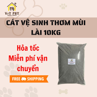  Cát vệ sinh mèo túi 10KG kèm hạt thơm khử mùi 250G. 